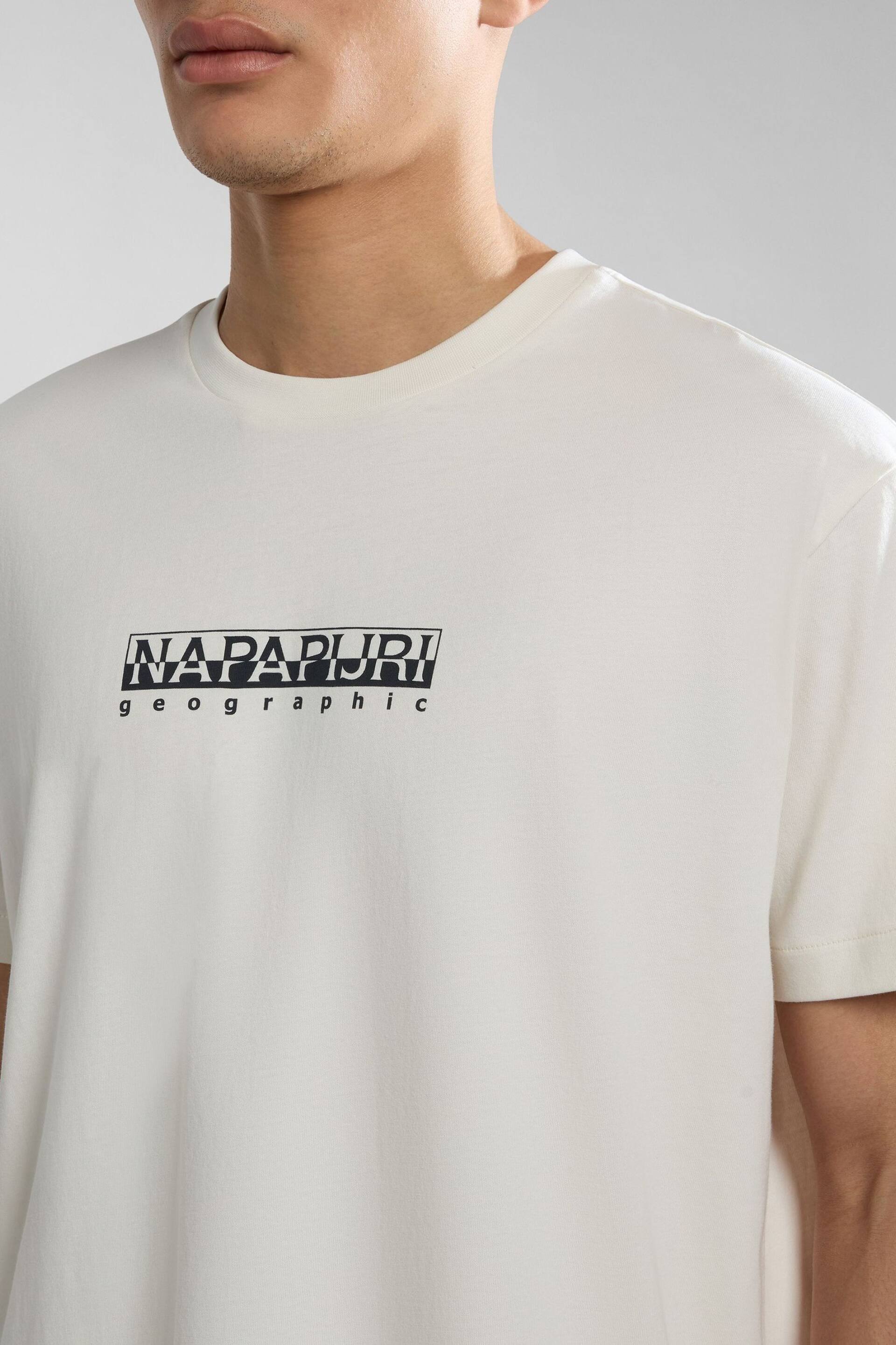 Napapijri Box Logo White Short Sleeve T-Shirt - Image 4 of 6