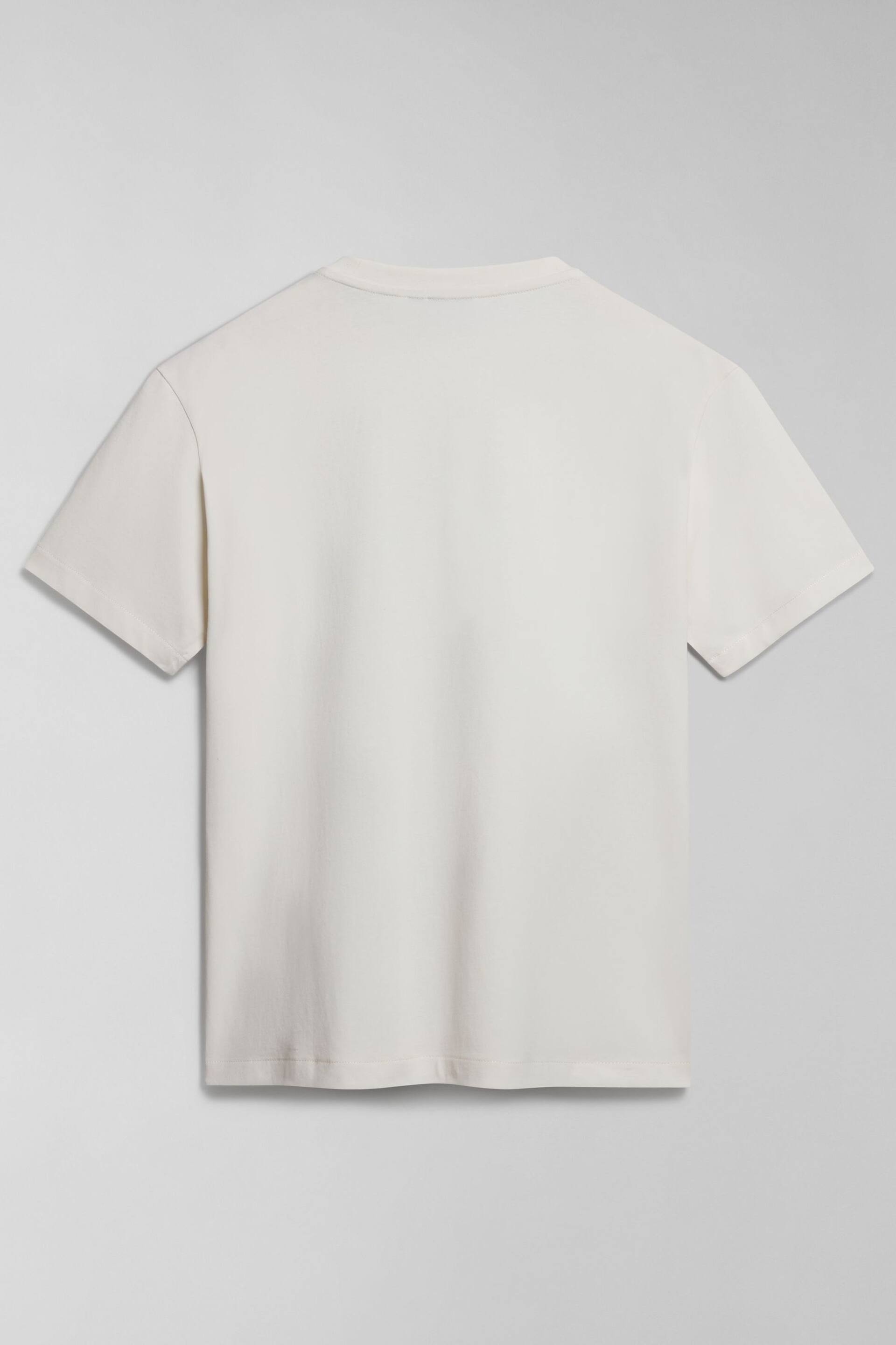 Napapijri Box Logo White Short Sleeve T-Shirt - Image 6 of 6