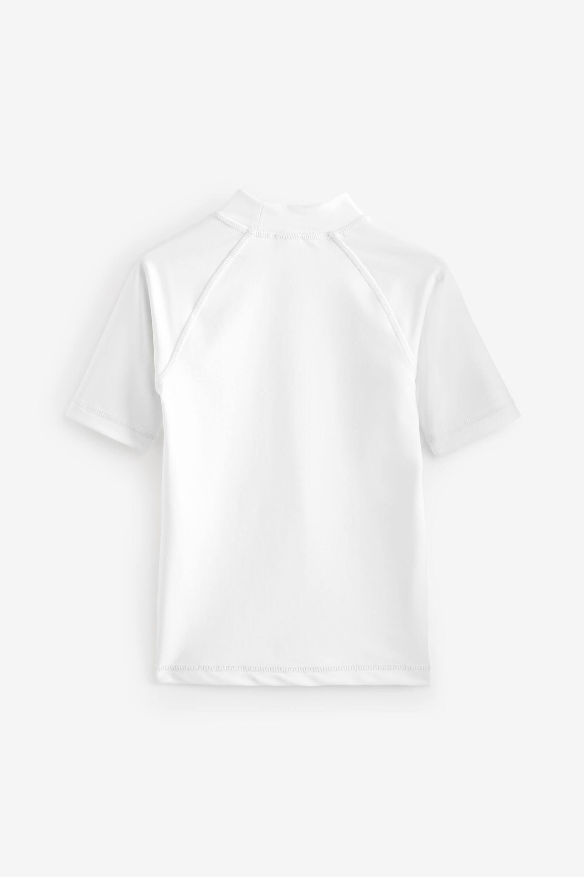 White Short Sleeve Sunsafe Rash Vest (1.5-16yrs) - Image 7 of 8