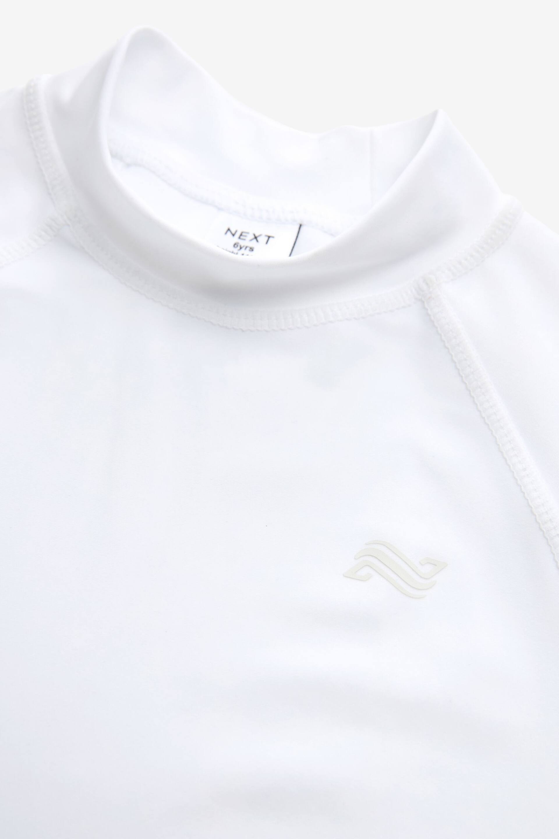 White Short Sleeve Sunsafe Rash Vest (1.5-16yrs) - Image 8 of 8
