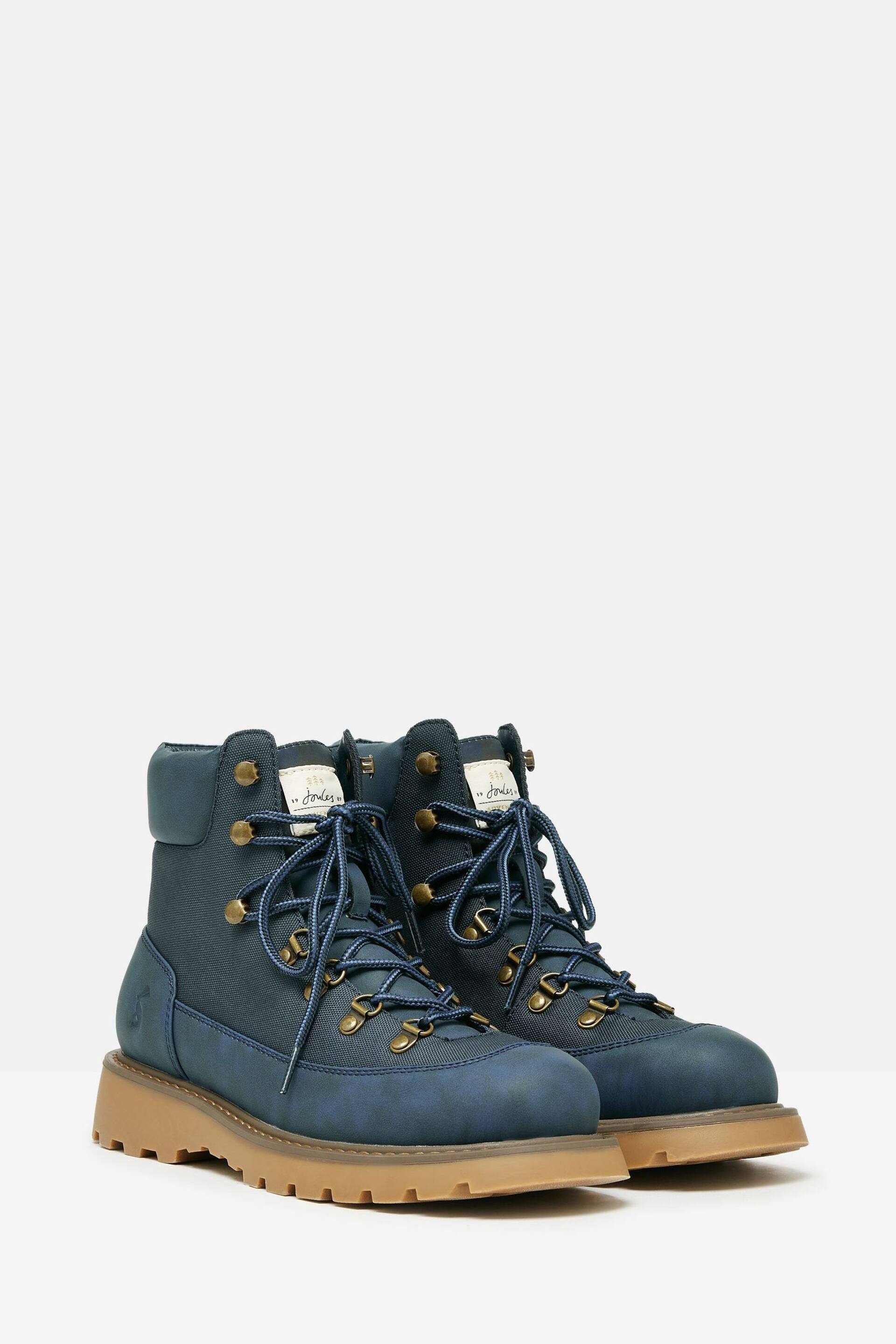 Joules Kendall Navy Lace-Up Boots - Image 2 of 8