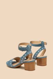 White Stuff Blue Ivy Suede Heel Sandals - Image 3 of 4