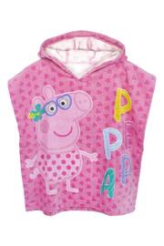 Vanilla Underground Pink Girls Peppa Pig Swimsuit and Towel Poncho Set. - Image 3 of 4