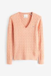 GANT Stretch Cotton Cable Knit Jumper - Image 4 of 4