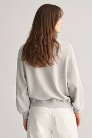 GANT Grey Embroidered Logo Relaxed Fit Sweatshirt - Image 2 of 4