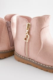 Pink Shimmer Standard Fit (F) Chelsea Zip Boots - Image 5 of 5