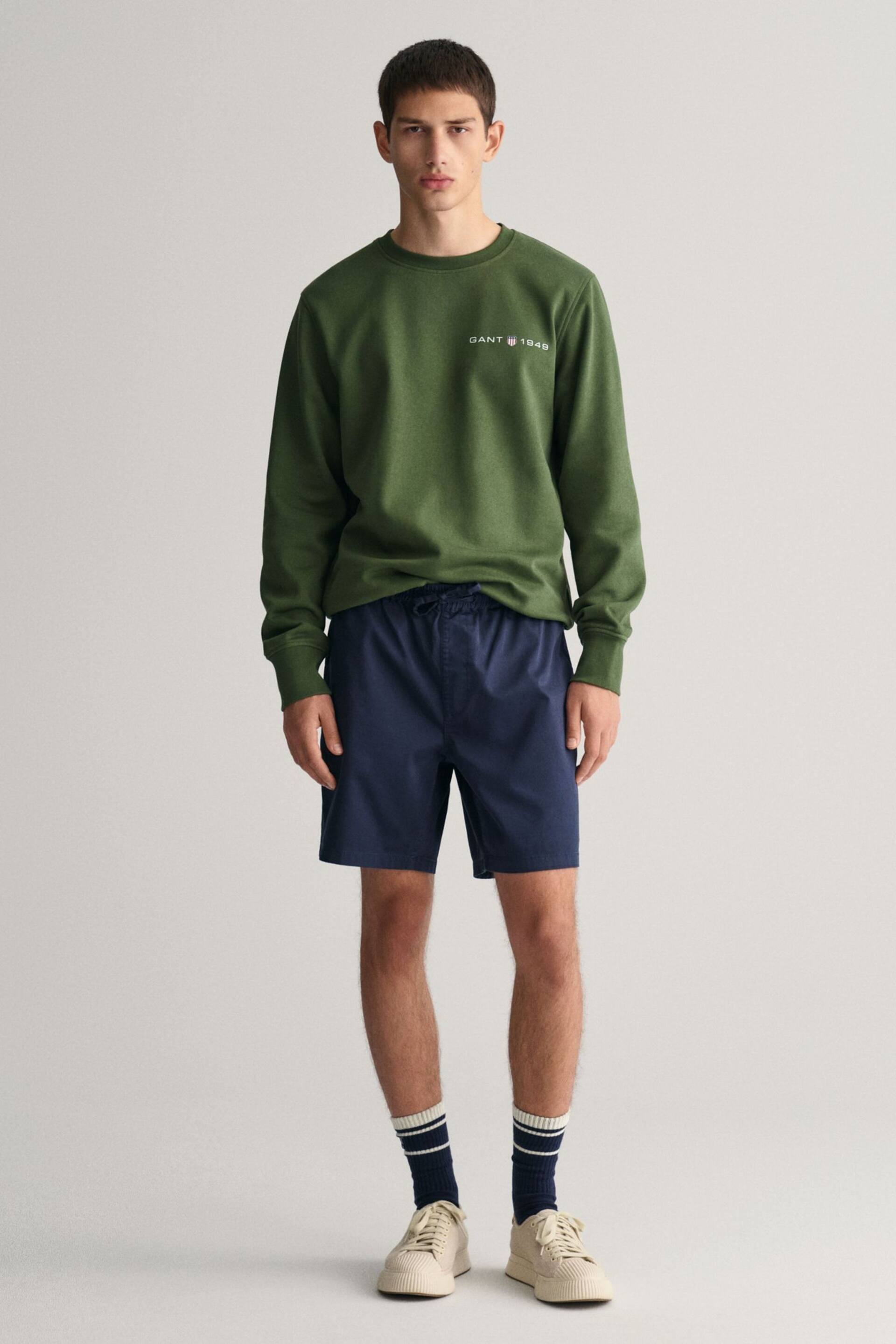 GANT Drawstring Cotton Logo Shorts - Image 3 of 7