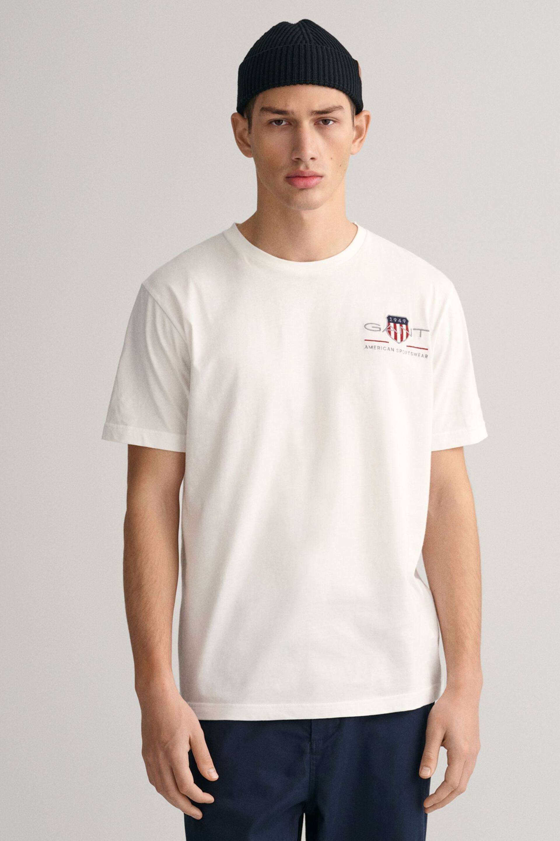 GANT Embroidered Archive Shield T-Shirt - Image 1 of 4
