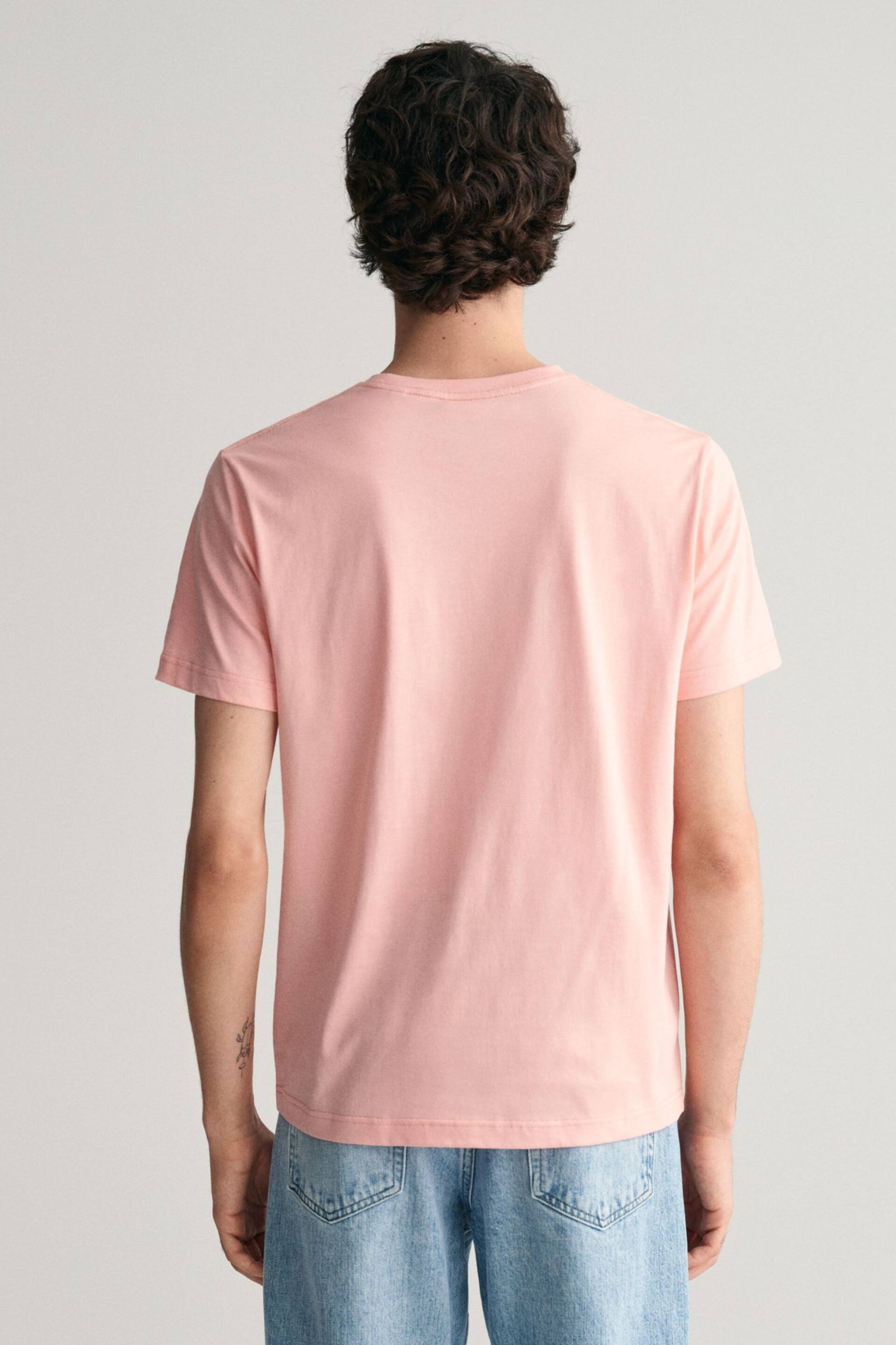 GANT Pink Shield Logo T-Shirt - Image 2 of 5