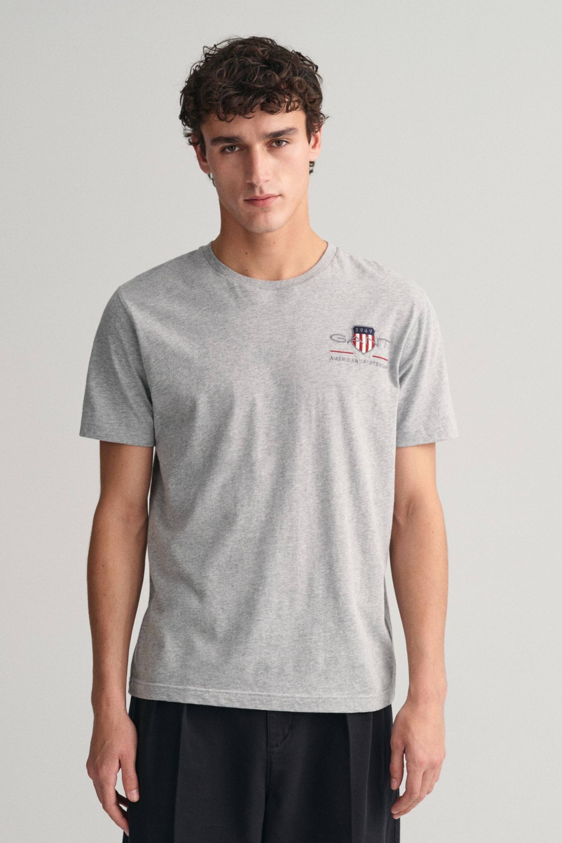 GANT Embroidered Archive Shield T-Shirt - Image 1 of 5