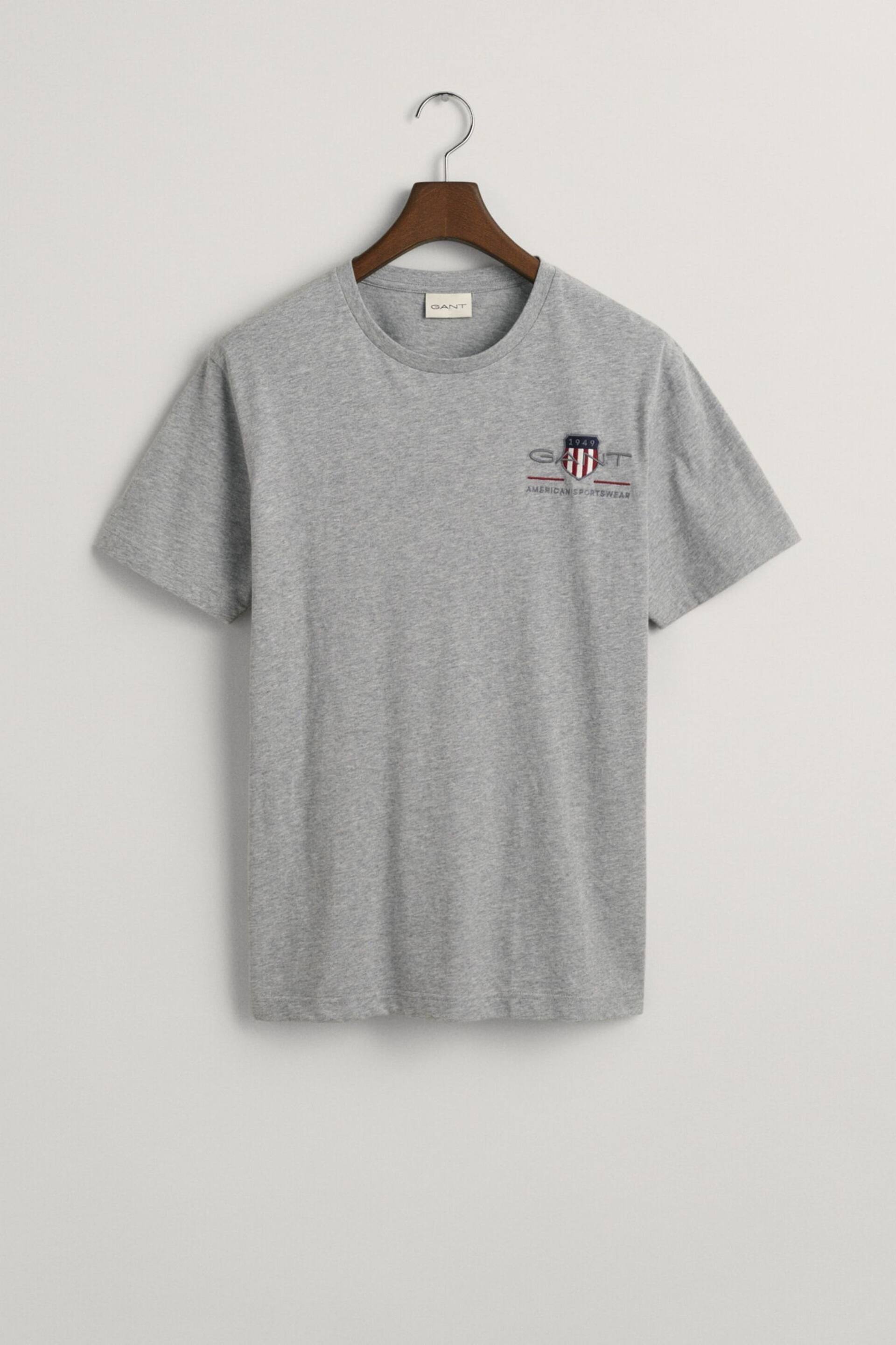 GANT Embroidered Archive Shield T-Shirt - Image 4 of 5