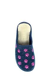 Lazy Dogz Blue Josefina Paw Print Mule Slippers - Image 7 of 9