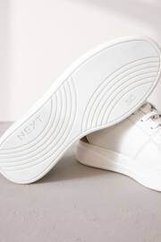 White Signature Leather Retro Lace Up Trainers - Image 6 of 8