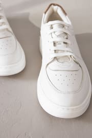 White Signature Leather Retro Lace Up Trainers - Image 7 of 8