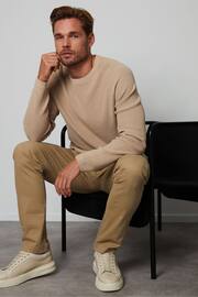 Threadbare Brown Crew Neck Knitted Jumper - Image 3 of 5