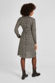 JoJo Maman Bébé Black Spot Print Shirt Dress With Tie - Image 3 of 4