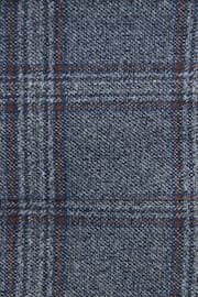 Blue Slim Fit Trimmed Check Suit Jacket - Image 11 of 11