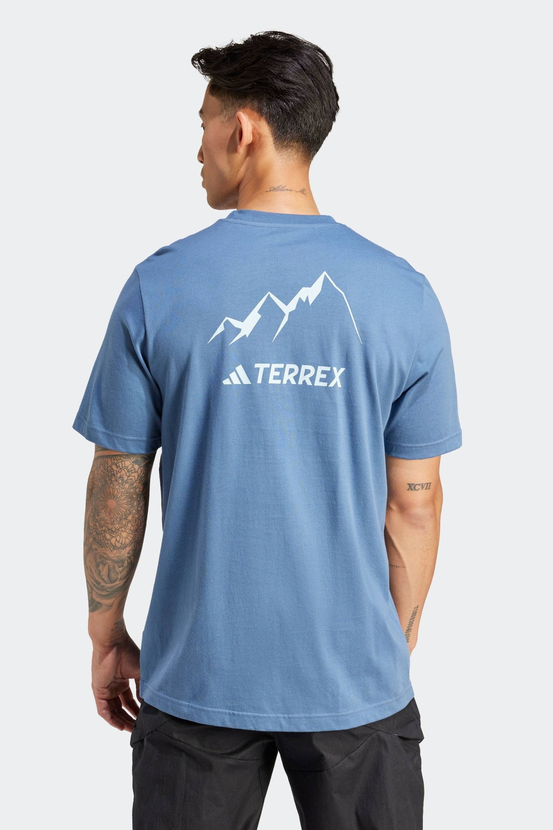 adidas Terrex Khaki Green Graphic T-Shirt - Image 2 of 7