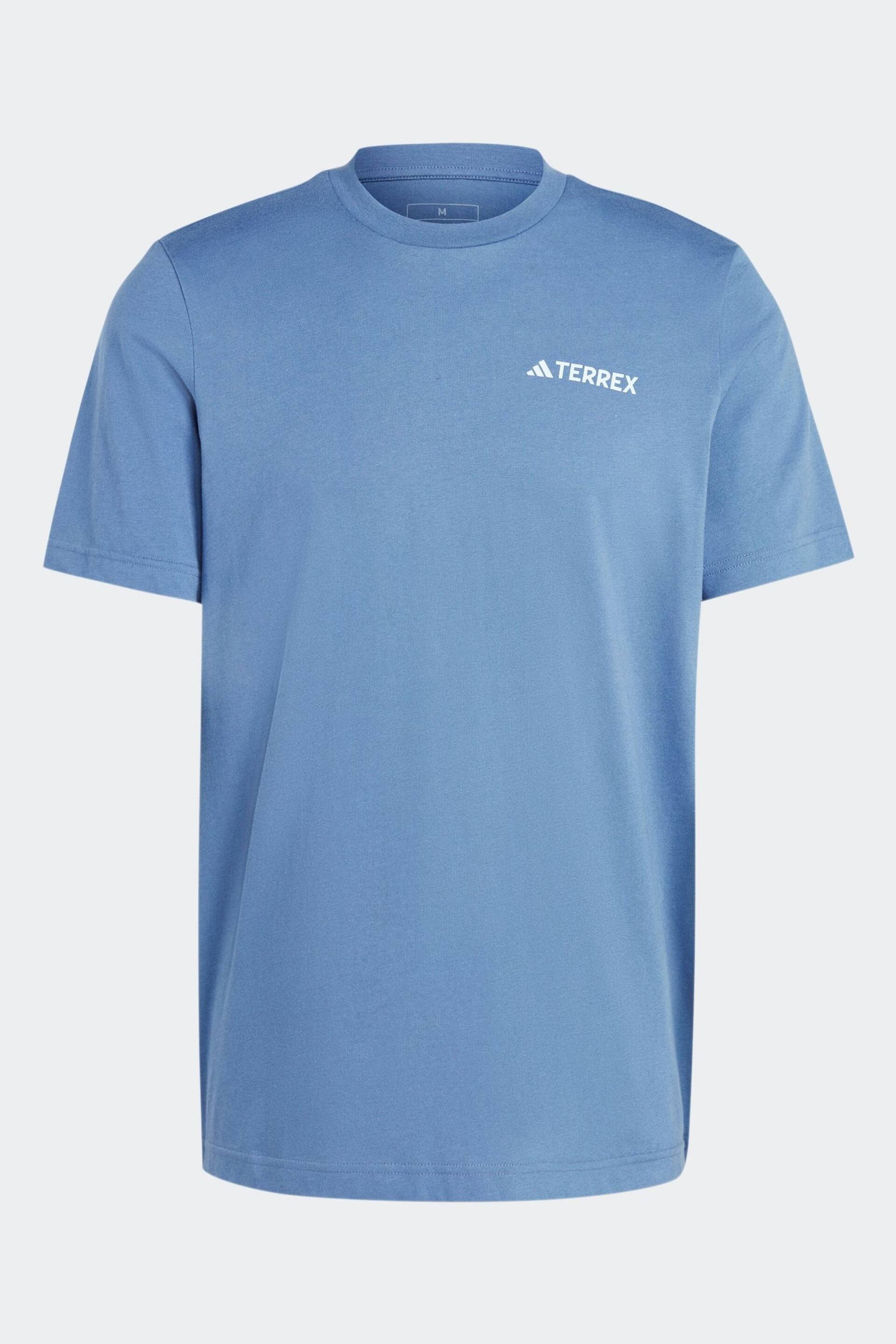 adidas Terrex Khaki Green Graphic T-Shirt - Image 7 of 7