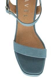 Ravel Blue Strappy Platform Denim Sandals - Image 4 of 4