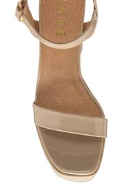 Ravel Nude Strappy Platform Denim Sandals - Image 4 of 4