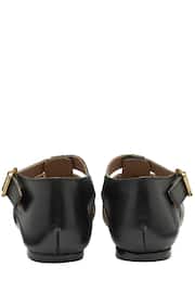 Ravel Black Flat Leather Fisherman Sandals - Image 3 of 4