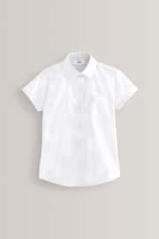 White Regular Fit 2 Pack Short Sleeve School Shirts (3-18yrs) - Image 2 of 6