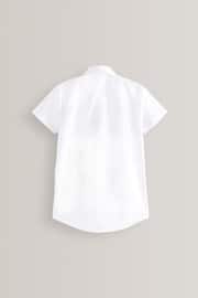 White Regular Fit 2 Pack Short Sleeve School Shirts (3-18yrs) - Image 4 of 6