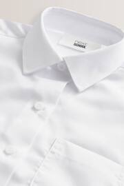 White Regular Fit 2 Pack Short Sleeve School Shirts (3-18yrs) - Image 5 of 6