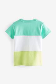 Green/Yellow Short Sleeve Colourblock T-Shirt (3mths-7yrs) - Image 2 of 3