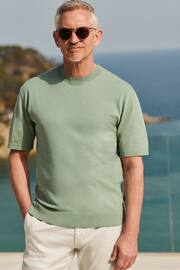 Green Knitted Regular Fit T-Shirt - Image 2 of 7