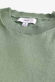 Green Knitted Regular Fit T-Shirt - Image 6 of 7