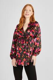 JoJo Maman Bébé Black Floral Maternity Blouse - Image 1 of 4