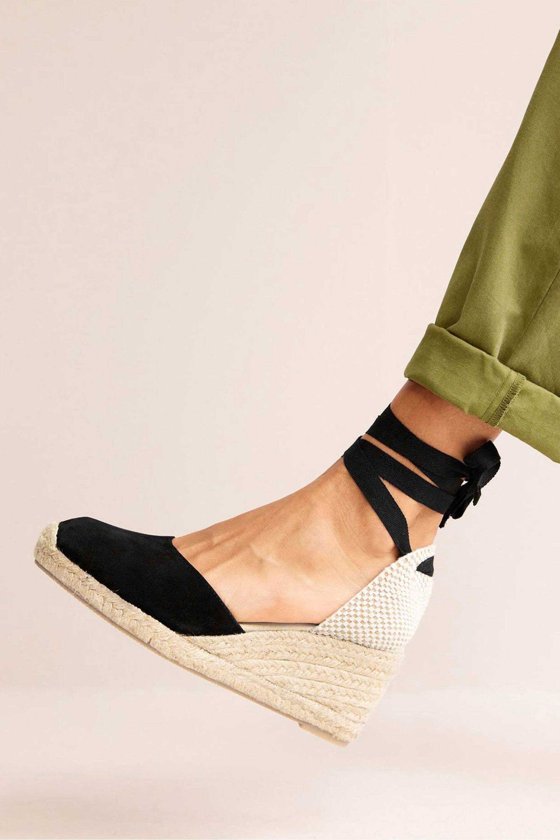 Boden Black Cassie Espadrille Wedges - Image 1 of 4