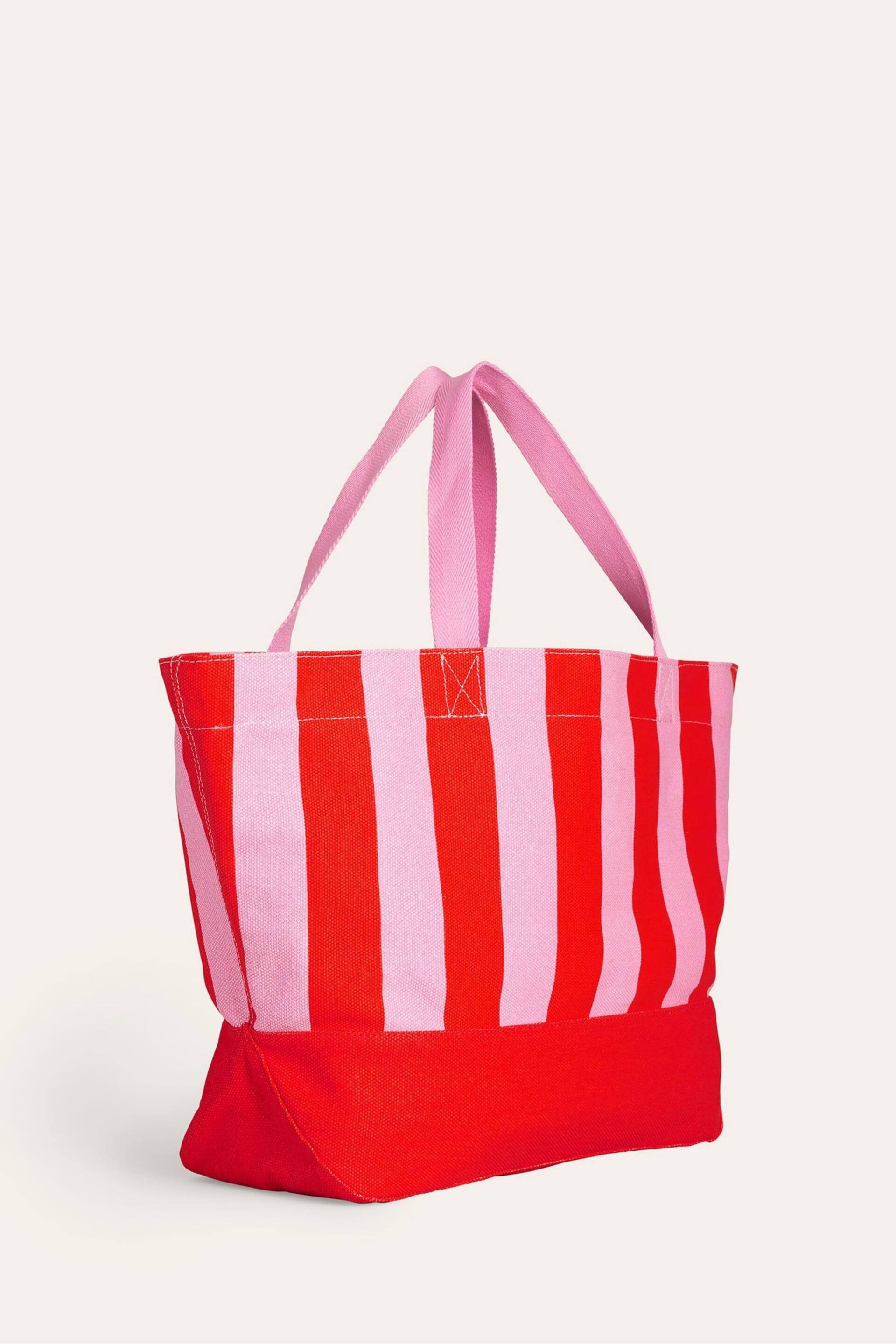 Boden Red Relaxed Canvas Tote Bag - Image 3 of 4