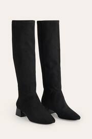 Boden Black Flat Stretch Knee High Boots - Image 2 of 4