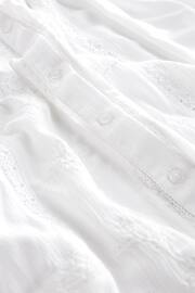 White Embroidered Strappy Maxi Summer Dress - Image 8 of 8
