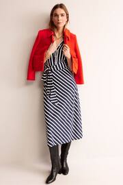 Boden Navy Stripe Laura Jersey Midi Shirt Dress - Image 3 of 5