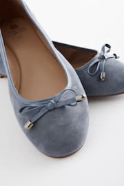 Blue Forever Comfort® Round Toe Leather Ballerina Shoes - Image 8 of 9