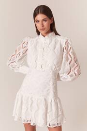 Bardot White Remy White Lace Tiered Mini Dress - Image 1 of 5