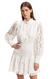 Bardot White Remy White Lace Tiered Mini Dress - Image 2 of 5