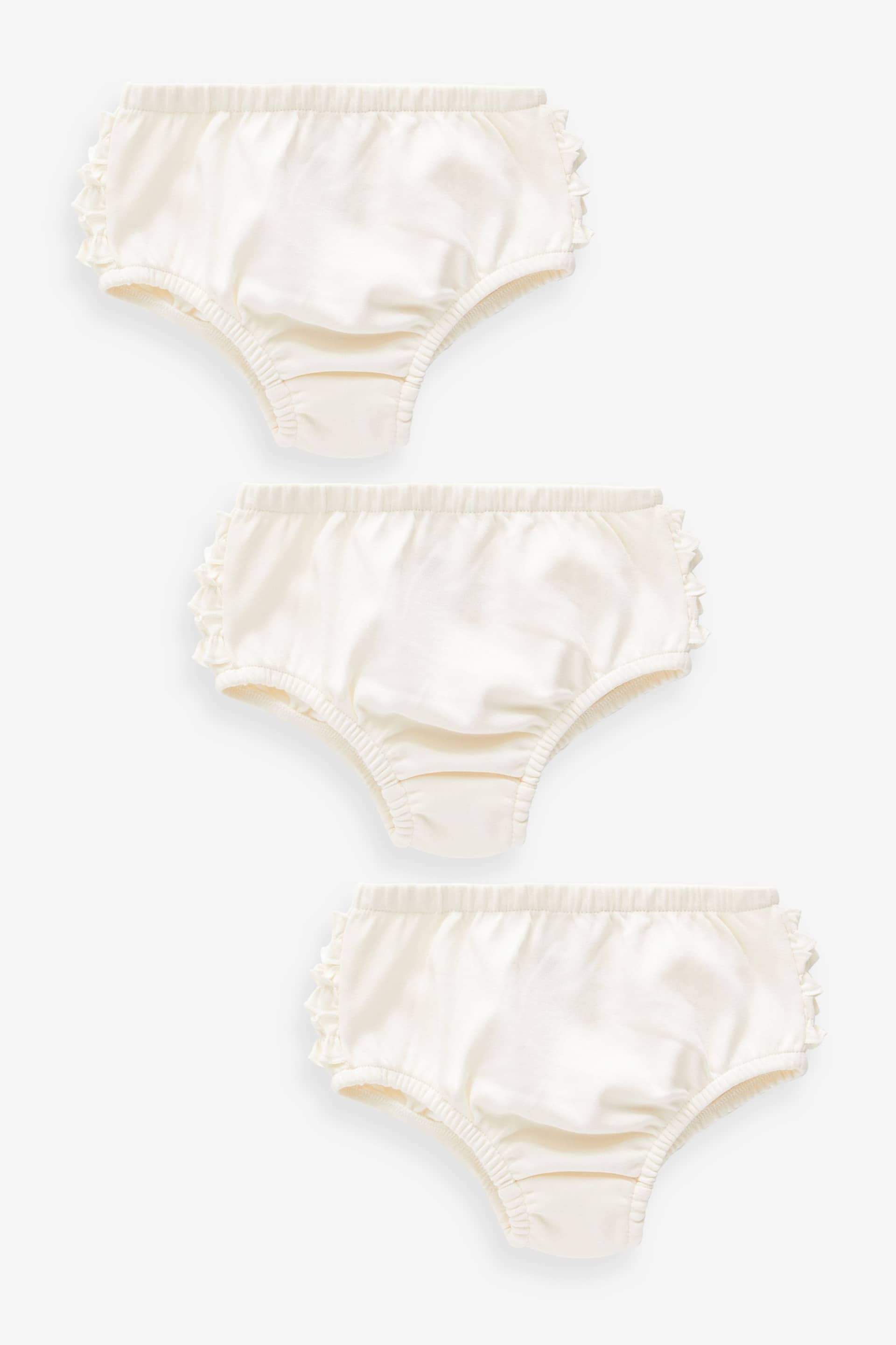 Cream 3 Pack Baby Knickers (0mths-2yrs) - Image 1 of 4