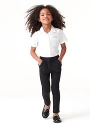 Black Frill Detail Stretch Skinny Trousers (3-16yrs) - Image 3 of 6