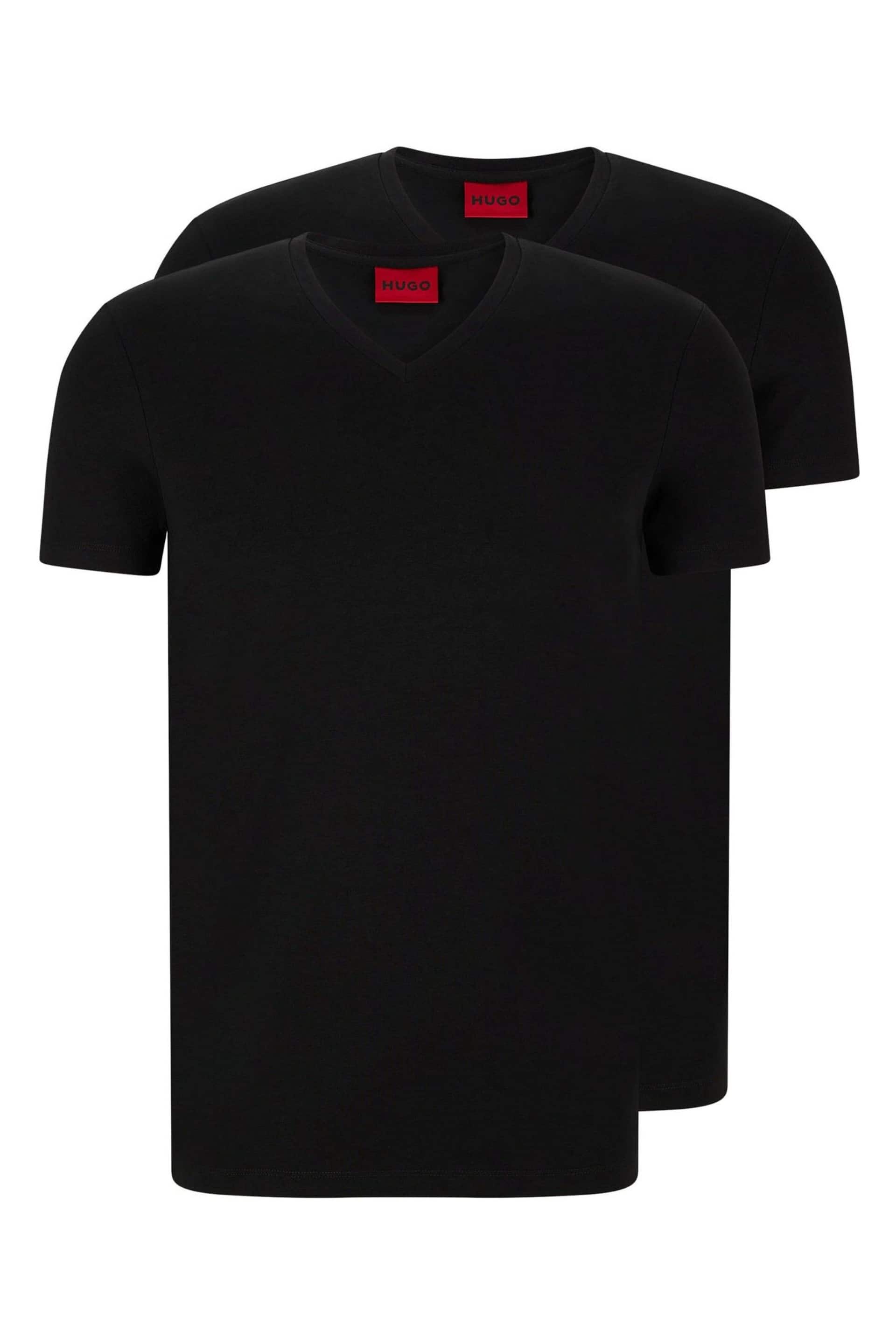 HUGO V-Neck T-Shirt 2 Pack - Image 5 of 5