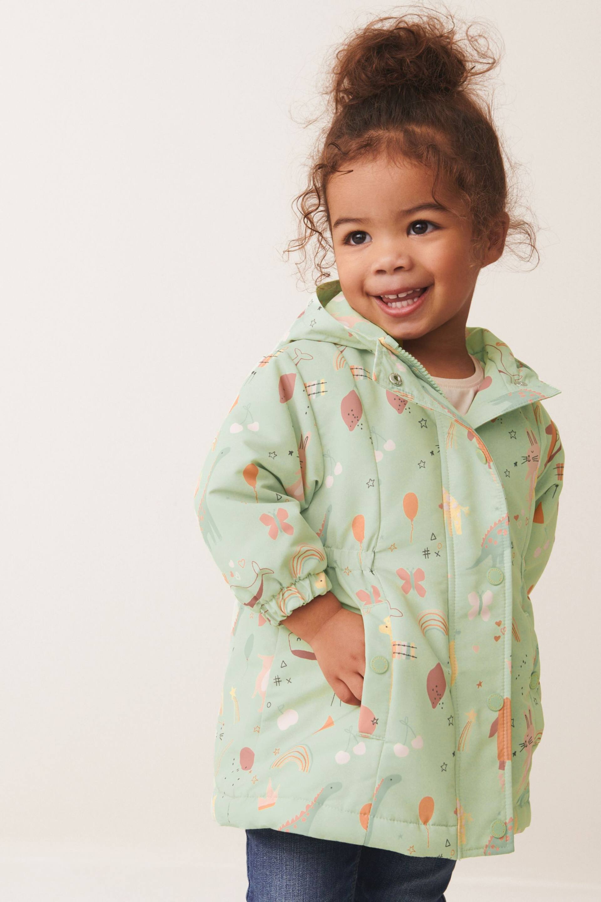 Sage Green Shower Resistant Character Jacket (9mths-7yrs) - Image 3 of 12