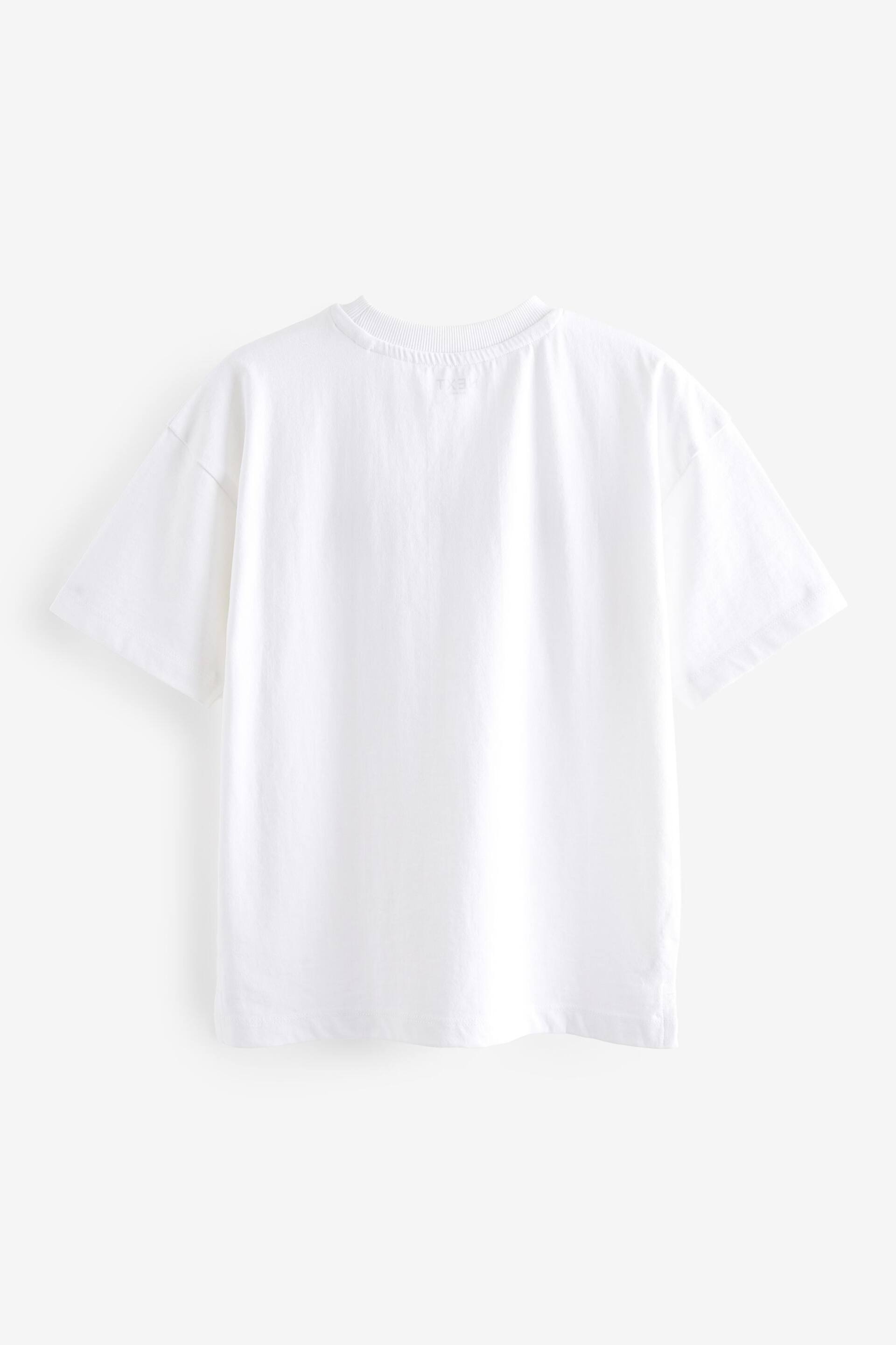 White New York Relaxed Fit Short Sleeve Graphic T-Shirt (3-16yrs) - Image 2 of 3