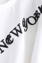 White New York Relaxed Fit Short Sleeve Graphic T-Shirt (3-16yrs) - Image 3 of 3