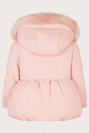 Monsoon Pink Baby Butterfly 3D Padded Coat - Image 3 of 4