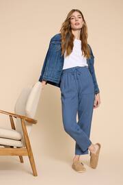 White Stuff Blue Elle Linen Blend Trousers - Image 3 of 7