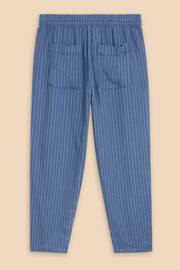 White Stuff Blue Elle Linen Blend Trousers - Image 6 of 7